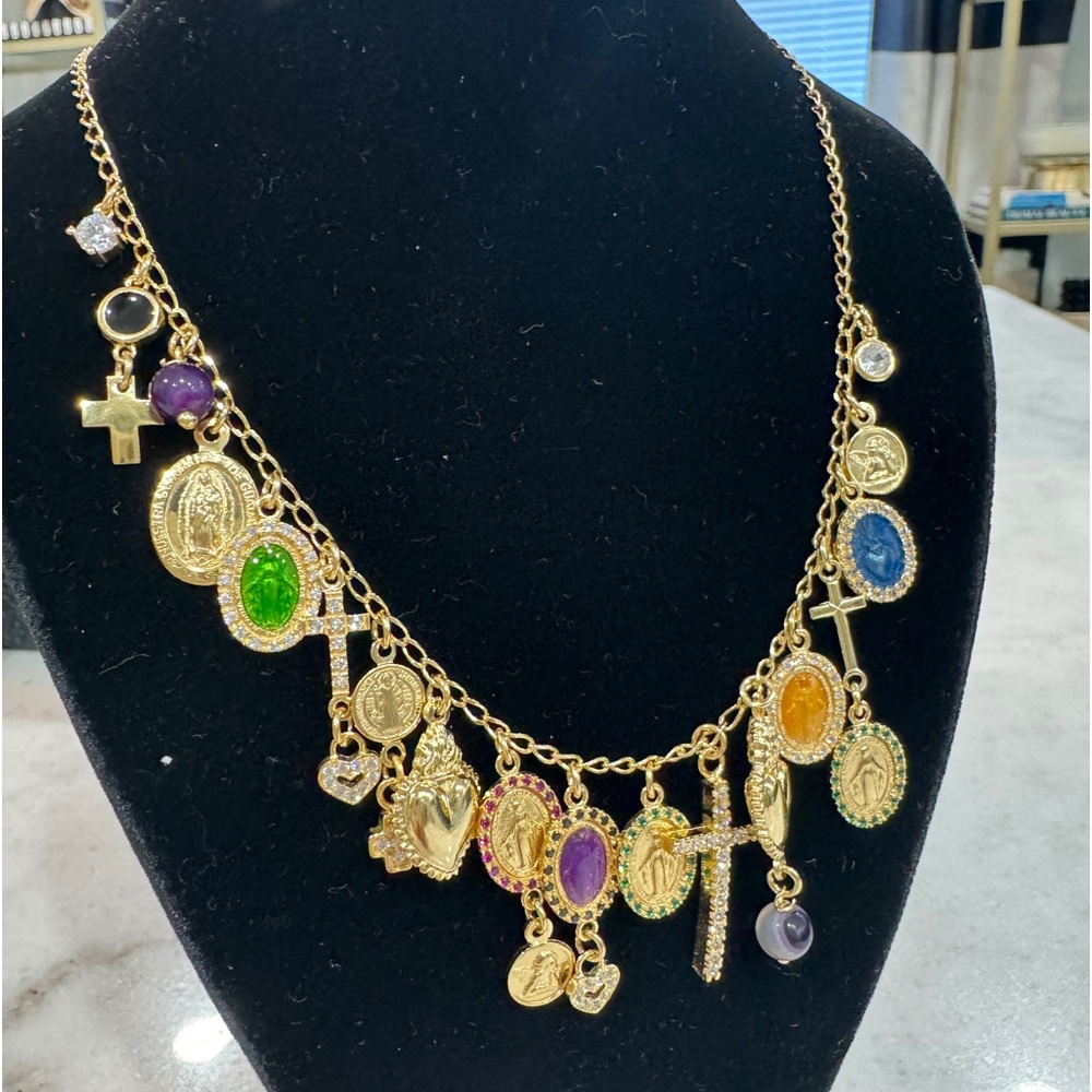 Mia Fiore 18k Gold Plated Sterling Silver Charm Necklace